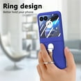 thumbnail image 6 of Compatible with Motorola Razr 60 Ultra Phone Case,Built-in Screen Protector,With Rotatable Contractile Ring Kickstand,Frosted Shockproof Anti-Scratch Ultra Slim Rugged Phone Case,Blue, 6 of 11