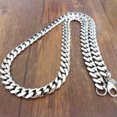 thumbnail image 4 of 7"-40" 15mm 316L Stainless Steel Heavy Link Silver Curb Cuban Chain Men Necklace, 4 of 4