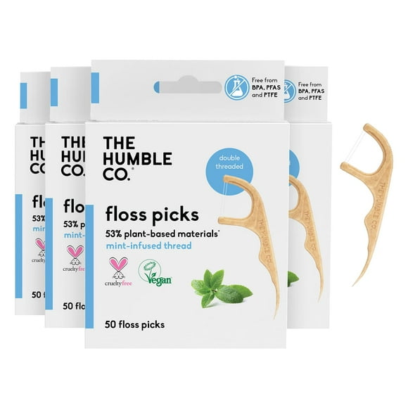 Floss elige The Humble Co. Dental a base de plantas, 200 unidades