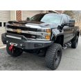 thumbnail image 3 of Vijay Compatible with 2015-2016-2018-2017-2019 Chevrolet Silverado 2500hd/3500hd Front and Rear Bumper Textured Black Steel with Lights and D-rings, 3 of 11