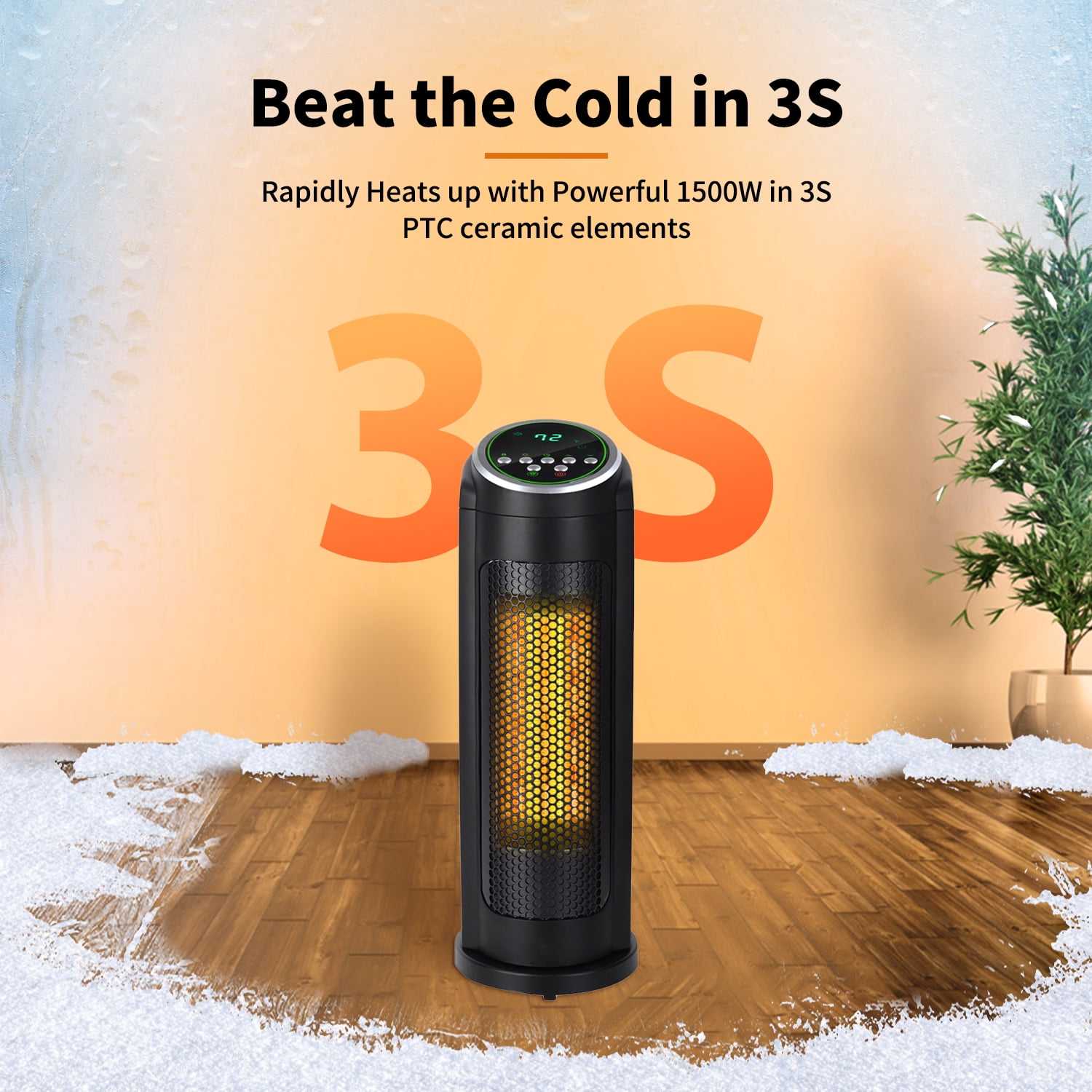 uhomepro Electric Heaters, Safe Infrared Quartz Electric Heater ...