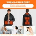 thumbnail image 5 of Womens Heated Jacket with 2PCS 10000mAh Power Bank,3 Heating Level and 8 Heating Zone(M), 5 of 6
