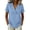 Light Blue, variant on Ussuma V-Neck Short Sleeve Women's Blouses Solid Color Stylish Ruffle Vintage Fashionable Women Shirts Casual Dressy Casual Daliy Wear Work Weekend Summer M Wine