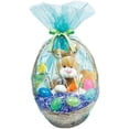 thumbnail image 3 of ELEGANI 24" x 25" Caribbean Blue Plastic Gift Basket Bags, 2-Pack, Easter & Party Supplies, 3 of 4
