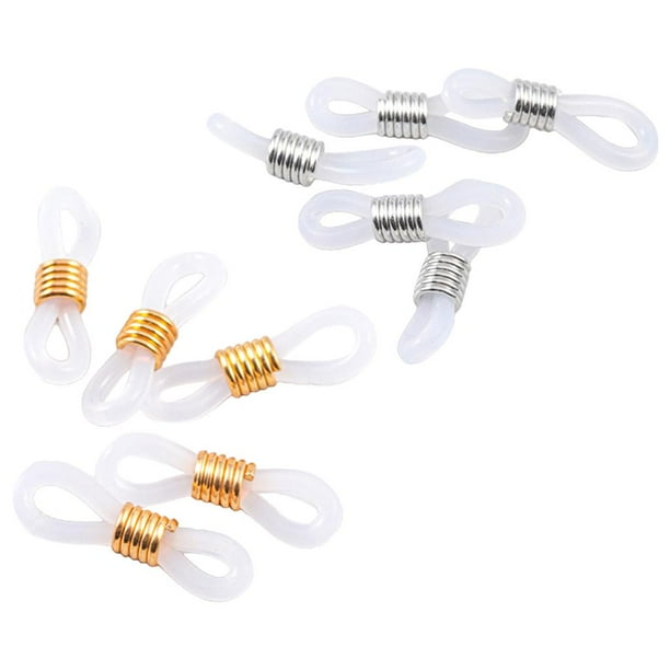 100Pcs Eyeglasses Chain Connector Ends Chain Rubber Spectacle Eyeglass