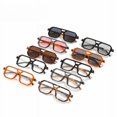 thumbnail image 4 of Gafas de sol de moda con forma de caja Gafas de sol para fotografía callejera populares Gafas antiazules de tendencia para mujer, 4 of 5