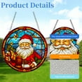 thumbnail image 2 of Merry Christmas Santa Stained Glass Suncatcher Handmade Window Hangings Colored Glass Suncatcher Crafts Kits for Indoor Garden Christmas Decoration 16x16cm(3), 2 of 7