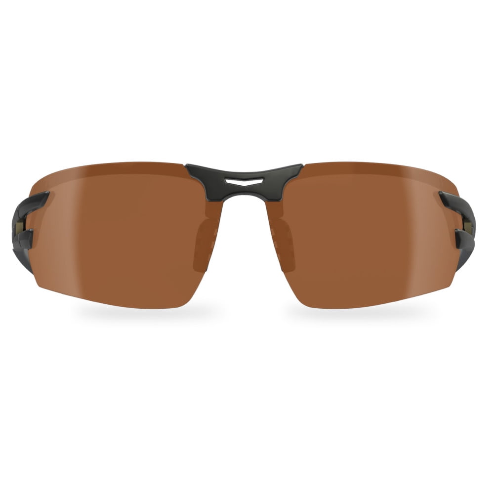 Salita, Safety Glasses, Anti-Fog, Amber Lens, Black Frame, Half-Frame, Polarized