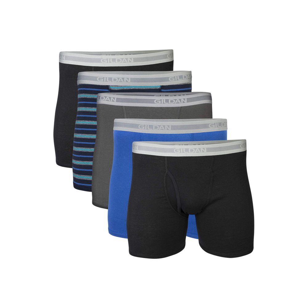 Gildan Gildan Men's Short Leg Boxer Briefs, 5Pack, 3" Inseam