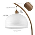 thumbnail image 5 of Globe Electric 91010456 Della 70" Tall Arc Floor Lamp - Wood Tone, 5 of 7