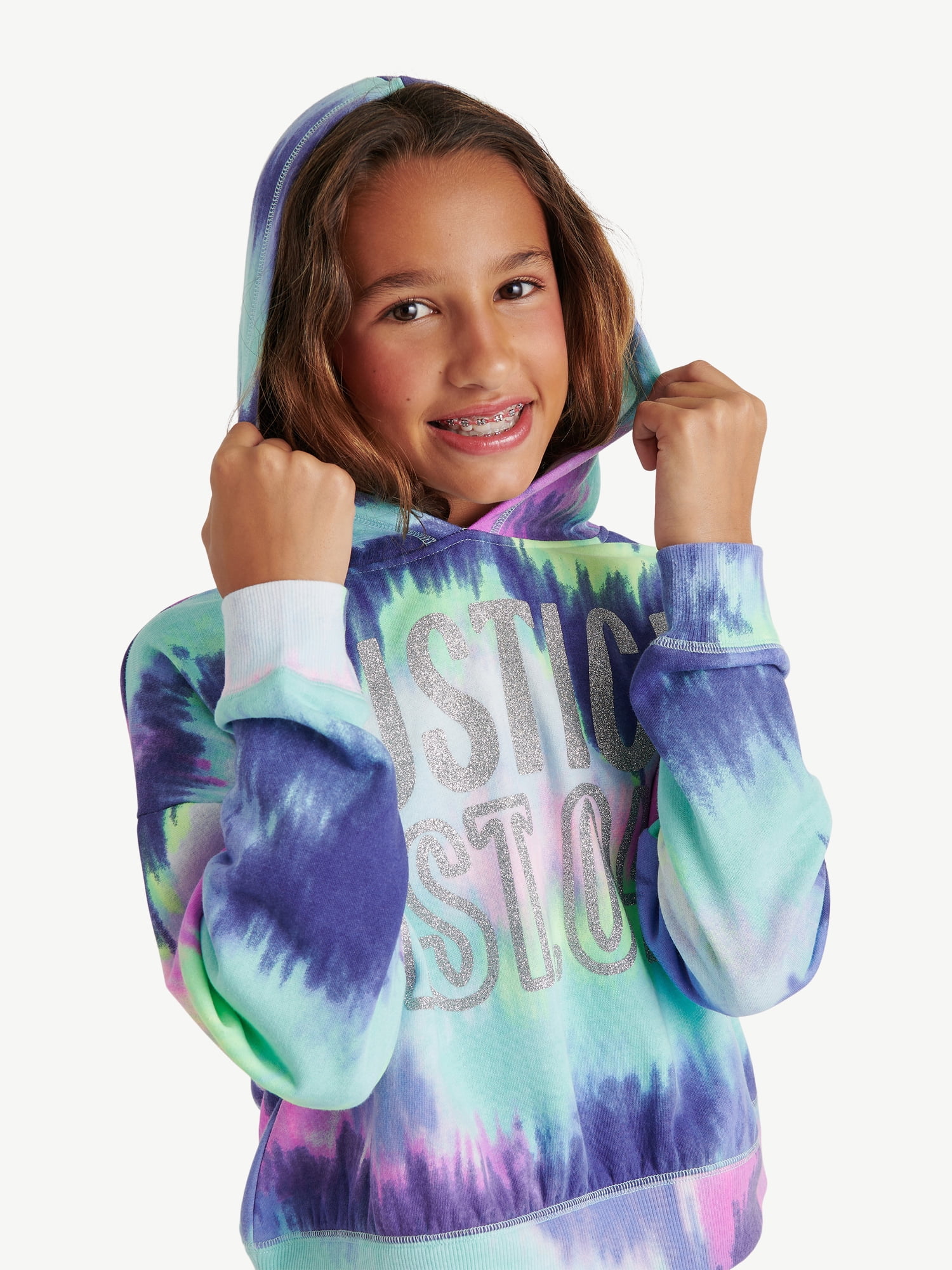 Justice Girls Edf Rib Hem Hoodie, Sizes Xs-Xlp