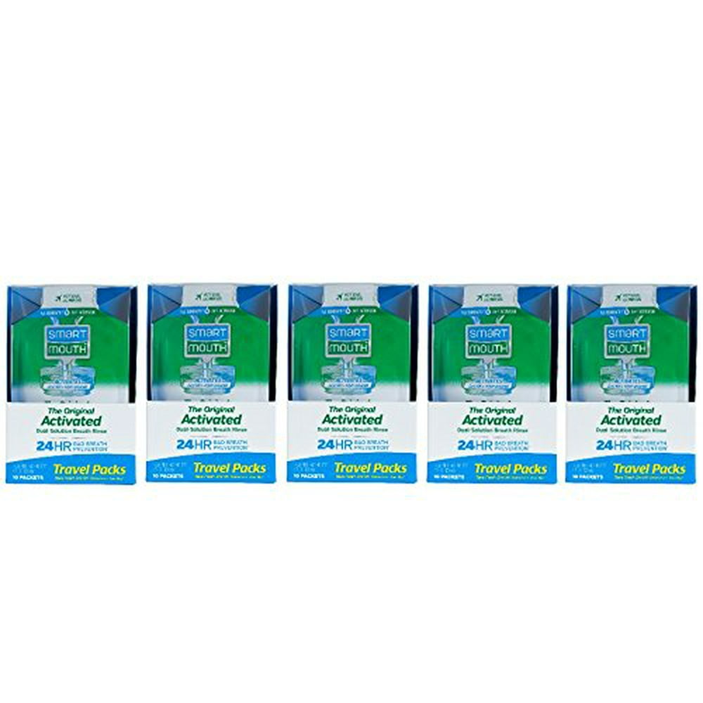SmartMouth Mouthwash Travel Packets for 24 Hours of Fresh Breath