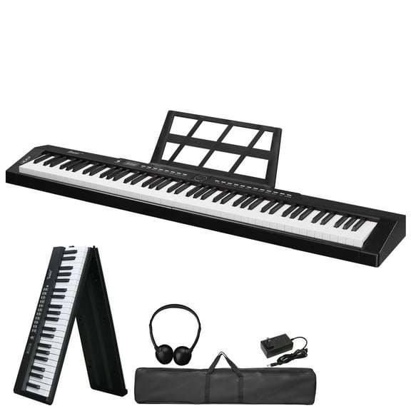 Glarry 88-Key Digital Piano Keyboard with Bluetooth, Foldable Electric Piano, for Beginner, Kids, Adult