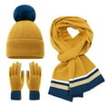 thumbnail image 1 of GDREDA Knitted Scarf and Winter Warm Thermal Ear Gear for Outdoor Skiing Activities Set Yellow,One Size, 1 of 6