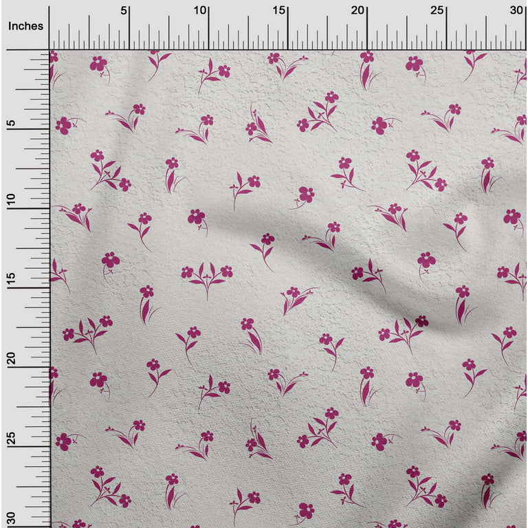 oneOone Silk Tabby Light Pink Fabric Floral Ditsy Quilting