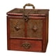thumbnail image 4 of Caja de madera con espejo para guardar pendientes de aniversario. loto, 4 of 7