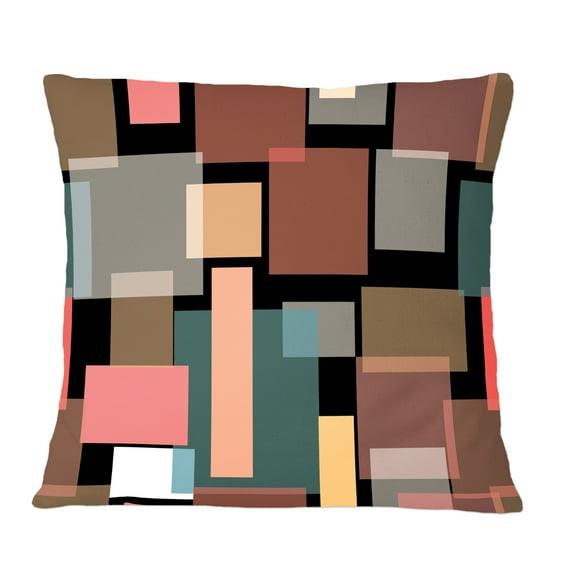 Designart Retro Square Design II' Mid-Century Modern Throw Pillow - 12x20