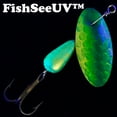 thumbnail image 2 of Panther Martin PMHMUV_2_HLC FishSeeUV Hammered Ultraviolet Spinning Fishing Lure - Hammered Lime/Chartreuse - 2 (1/16 Oz), 2 of 4