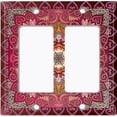 thumbnail image 6 of Metal Light Switch Plate Cover Elegant Red Mandala Flower Tile Pattern TIL068, 6 of 13
