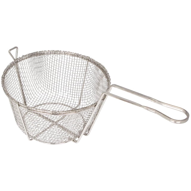 Winco FBR-9 - Cesta de acero redonda para freír, 9 pulgadas