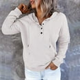 thumbnail image 3 of Jsaierl Hoodies for Women Oversized Solid Color Basic Hooded Sweatshirts Lightweight Pullover Comfort Long Sleeve Top Hoodie Fall Saving, 3 of 6