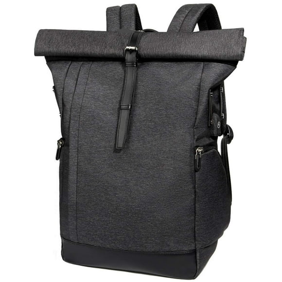 Laptop Backpack Women Men, Roll Top Backpack With Usb For 15.6 Inch Notebook, Anti-Theft Bag Daypack Fashion Backpack Women, Water-Repellent School Backpack Girls Teenagers School Bags Boys