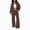 Y32-Coffee, variant on Mifsaly Womens Sweatsuits 2 Piece Outfit Zip Up Cropped Bomber Jacket and Wide Leg Sweatpants Fall Winter Y2K Street Workout Lounge Matching Outfits