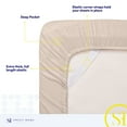 thumbnail image 4 of Sweet Home Collection King Sheet Sets, Classic 1800 Series Deep Pocket 4 Piece, Luxury Soft Microfiber Bed Sheet Sets, Beige, 4 of 5