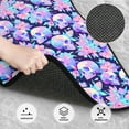 thumbnail image 3 of Naloa pinkk flower crystal Skull Car Foot Mat Set of 4 Pieces - Universal Floor Liner Neoprene Full Set Floor Mats for Cars Trucks SUV, 3 of 7