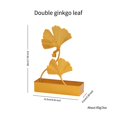 thumbnail image 5 of Toystoory Ginkgo Leaf Holder Golden Stand Delicado Adorno de Escritorio Hierro Soporte con Ceniza para Dormitorio Decoración del hogar Hoja doble Toystoory HA026082-02, 5 of 5