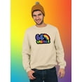 thumbnail image 2 of Be Visible Bubblegum Banner Sweatshirt Men -Smartprints Designs, Male Small, 2 of 4