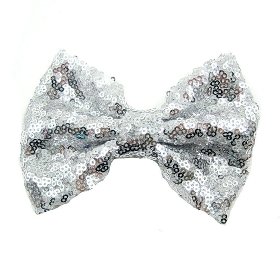 Dadaria Hair Clips for Girls Toddler Baby Girls Multiple Sequins Bow Children Hair Accessories Hair Clip Silver One Size,Girls