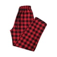 thumbnail image 3 of Pijamas de Franela a Cuadros de Algodón, Pantalón Largo Con Bolsillos, Para Hombre Corte Recto, 3 of 4