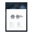 thumbnail image 6 of Moissanite Classic Six-Prong Earrings for Women Silver Gold-Plated Ear Jewelry, 6 of 12