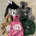 thumbnail image 4 of Sudadera con capucha Y2K Kpop Retro Street Fashion con capucha y letras estampadas con telaraña, sudadera de manga larga para hombres y mujeres, ropa, 4 of 5
