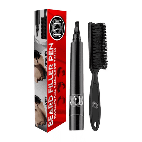 Juego de bolígrafos para rellenar barba aumento de volumen, impermeable, a prueba de manchas, larga duracion, incluye cepillo