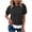 Black, variant on Womens Short Sleeve Sweatshirt Crew Neck Puff Sleeve Summer Tops Ruffled Hem Casual Pullover Shirts for Women