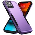 thumbnail image 1 of TopSave New Style Matt Polish PC+TPU 2 in 1 Slim Lightweight Shockproof, Rugged, Protective Armor Case For iPhone 14 Pro Max (6.7), Purple, 1 of 1