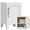 White, variant on 46"H Black Metal Locker with 1 Lockable Door and 2 Adjustable Shelves For Employees, 3 Tier Small Storage Cabinet with Detachable Legs and Vintage Handle for Kitchen,Office,Gym,School,Easy Assembly