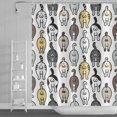 thumbnail image 3 of Sonernt Cute Cats Shower Curtains Funny Cat Animal Bath Curtain Colorful Cartoon Kitten Pattern Waterproof Shower Curtain with Hooks for Interior Bathroom Bathtub Decor,72x72 Inches, 3 of 6
