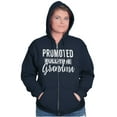 thumbnail image 3 of Promoted Grandma Announcement Cute Zip Hoodie Sweatshirt Women Brisco Brands L, 3 of 6