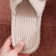 thumbnail image 7 of qILAKOG Womens Fuzzy Slippers Memory Foam Slippers Cozy Plush Home Slippers Open Toe House Shoes Indoor Outdoor Slide Slipper Home Shoes Indoor Slippers Beige 5.5-6, 7 of 7