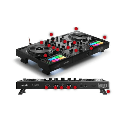 Pioneer 2-Deck DJ Controller DDJFLX4, USB Audio, Mix Music