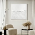 thumbnail image 6 of Pure Serenity Heavily Textured Hand Painted White Framed Canvas Wall Art, 6 of 10