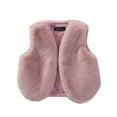 thumbnail image 2 of Girls Fuzzy Vest Kids Winter Warm Sleeveless Jacket Cute Open Front Outwear Gilet for Casual Party 2-3Y, 2 of 5