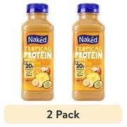(2 pack) Naked Protein Smoothie Tropical, 15.2 fl oz Bottle