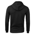 thumbnail image 4 of Hearthz Mens Hoodies Zip Up Long Sleeve Men's Hoodie Jacket Streetwear Oversized Fall Winter Mens Hoodies with Pocket Black XL, 4 of 5