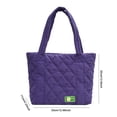 thumbnail image 3 of Bolso Mujer Bolso Acolchado De Diamantes Bolso De Compras De Invierno Versátil De Moda Púrpura, 3 of 8