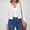 White, variant on Women's Button Open Front Sun Protection Cropped Cardigan, Portable outerwear for daily trips, dress matching and office cooling days White L