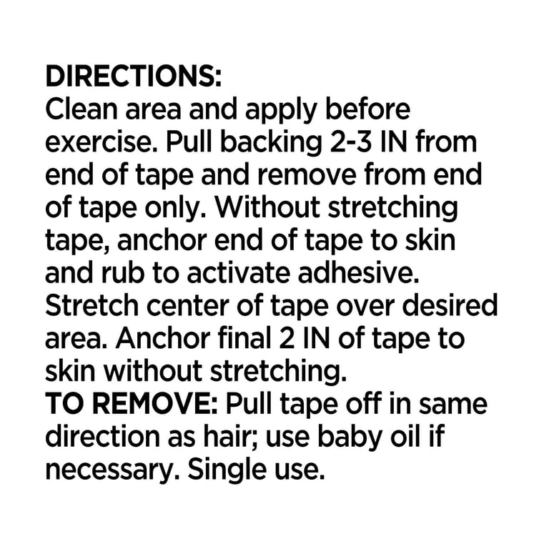 Equate Kinesiology Tape, Black, 20 Precut Strips photo 4